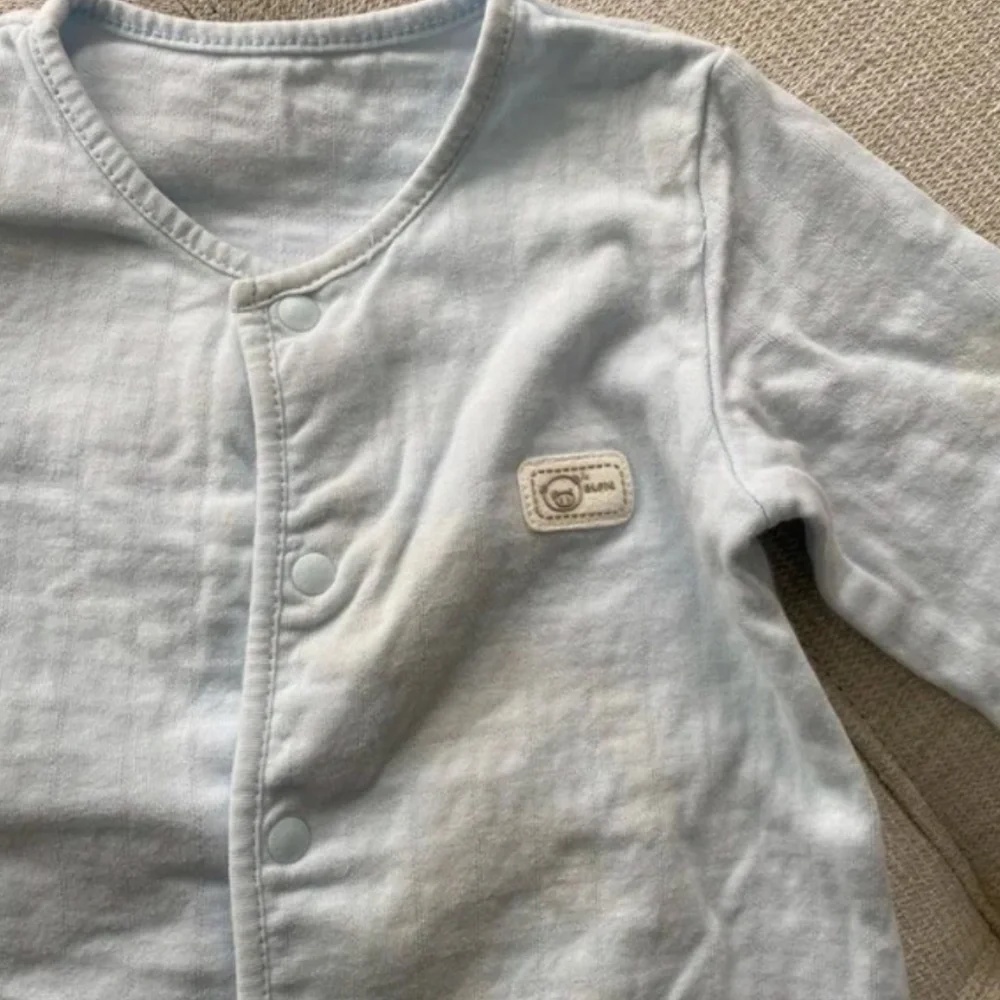 Baby Light Blue Cotton Onesie Bodysuit